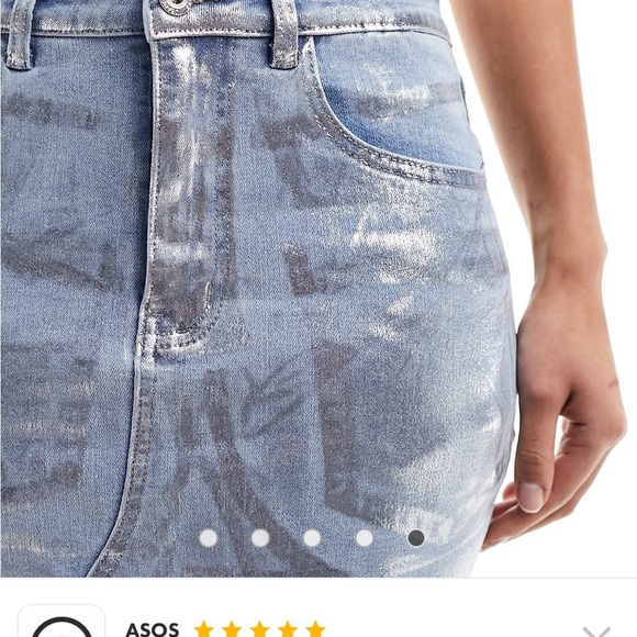 Urban Outfitters/AmyLynn Metallic Silver Maxi Skirt - Picture 3 of 5